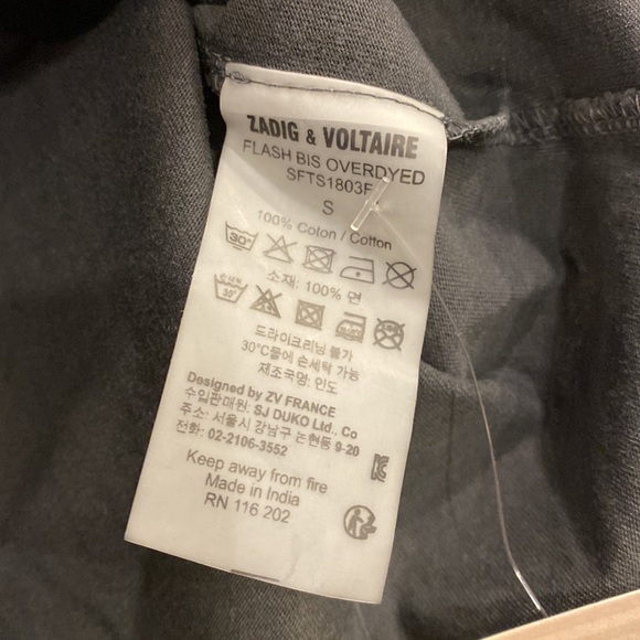 Zadig & Voltaire “Rock” Tshirt NWOT - Picture 4 of 6